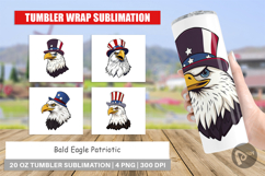 Tumbler Bald Eagle Patriotic Product Image 1