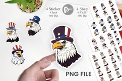Bald Eagle Patriotic Sticker Product Image 1