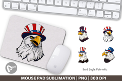 Mouse Pad Bald Eagle Patriotic Product Image 1