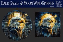 Bald Eagle Wind Spinner, Fantasy Wind Spinner, Moon, d4 Product Image 1