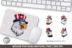 Mouse Pad Bald Eagle Patriotic Product Image 1
