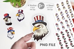 Bald Eagle Patriotic Sticker Product Image 1