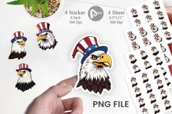 Bald Eagle Patriotic Sticker Product Image 1