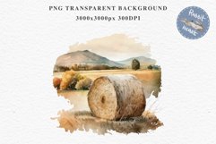 Bale Of Hay Farm Landscape Wheat Field Watercolor Clipart PNG  Transparent Print for invitation t-shirt designs sublimation kids printable digital watercolor red old farm barn house png, landscape clipart, Farm life, Wheat Field clip art