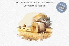 Bale Of Hay Farm Landscape Wheat Field Watercolor Clipart PNG  Transparent Print for invitation t-shirt designs sublimation kids printable digital watercolor red old farm barn house png, landscape clipart, Farm life, Wheat Field clip art