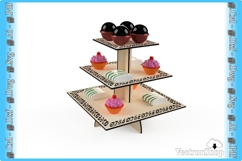 3-Tier Laser-Cut Cake Stand, Decorative Base for Party Table Product Image 4