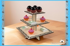 3-Tier Laser-Cut Cake Stand, Decorative Base for Party Table Product Image 5