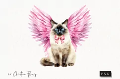 Valentine Balinese Cat PNG | Valentine's Day Clipart Product Image 1