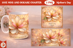 Mother’s Day luxury Mug &amp; Coaster Sublimation Design Product Image 1