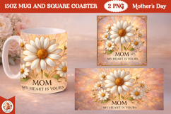 Mother’s Day luxury Mug &amp; Coaster Sublimation Design Product Image 1