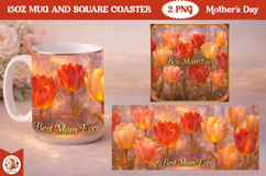 Mother’s Day luxury Mug &amp; Coaster Sublimation Design Product Image 1