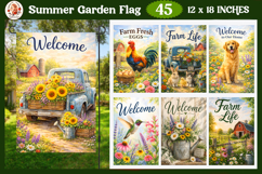 Summer Farm Life Garden Flag Bundle | Welcome Garden Life Product Image 1