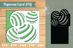 Ball Papercut Card Template SVG Product Image 1