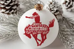 Cowboy Christmas SVG Merry Christmas Happy Holidays! Product Image 7