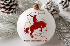 Cowboy Christmas Y’all SVG Print Western Holiday Wall Art Product Image 2
