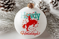 Western Christmas Bundle Cowboy &amp; Cowgirl Holiday Quotes SVG Product Image 6