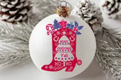 Cowboy Christmas SVG cut file Happy Merry Christmas Y'all Product Image 2
