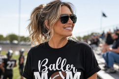 Baller Mom SVG, Football Mom Shirt Cut File, Game Day Design Product Image 5