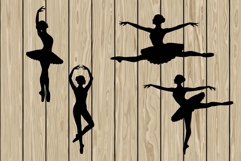 Ballerina silhouette SVG Product Image 1