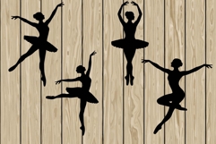 Ballerina silhouette SVG Product Image 1