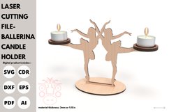 Ballerina | candle holder | laser | svg | 3d | Product Image 2