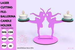 Ballerina | candle holder | laser | svg | 3d | Product Image 1