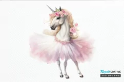 Ballerina Unicorn PNG Clipart Product Image 1