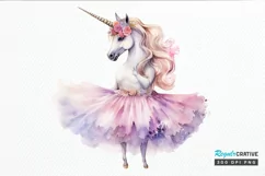 Ballerina Unicorn PNG Clipart Product Image 1