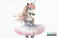 Ballerina Unicorn PNG Clipart Product Image 1