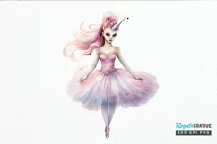 Ballerina Unicorn PNG Clipart Product Image 1