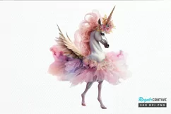 Ballerina Unicorn PNG Clipart Product Image 1