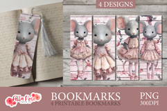 Pink Ballerina Mouse | Printable Bookmarks Product Image 1