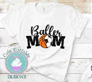 Baller Mom svg Soccer svg Basketball svg Raising Ballers Svg Product Image 2