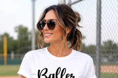 Baller Mom Baseball SVG, Baseball Mom Shirt Design, Game Day Product Image 2