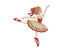 Nutcracker Ballerina Christmas Machine Embroidery Design Product Image 1