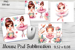 Cute Little Princess | Ballerina Dancer Mousepad Product Image 1