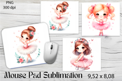 Cute Little Princess | Ballerina Dancer Mousepad Product Image 1