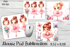 Cute Little Princess | Ballerina Dancer Mousepad Product Image 1