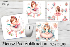 Cute Little Princess | Ballerina Dancer Mousepad Product Image 1