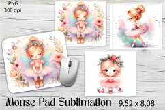 Cute Little Princess | Ballerina Dancer Mousepad Product Image 1