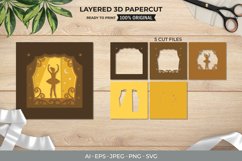 3D Papercut Ballerina Dancing on The Stage Layered Template Product Image 1