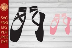 Ballet Shoes - eps, jpg, dxf, svg, pdf, png files Product Image 1