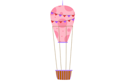 Cute Hot Air Balloon Clipart Vector Set 21 Whimsical Clouds Product Image 8