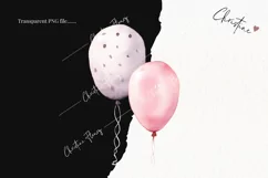 Watercolor Birthday Balloons Clipart | Watercolor Party PNG Product Image 2