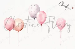Watercolor Birthday Balloons Clipart | Watercolor Party PNG Product Image 3