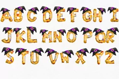 Halloween Witches Hat | Balloon Alphabet Clipart PNG Product Image 2