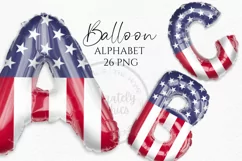 Patriotic America | Balloon Alphabet Clipart PNG Product Image 1