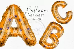 Halloween Balloons | Balloon Alphabet Clipart PNG Product Image 1
