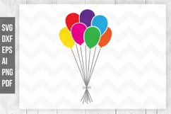 Balloons svg, Balloons bunch svg, Balloon clipart, party svg Product Image 1