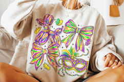 Mardi Gras Balloon Dog Coquette Bow PNG, Mardi Gras PNG Product Image 2